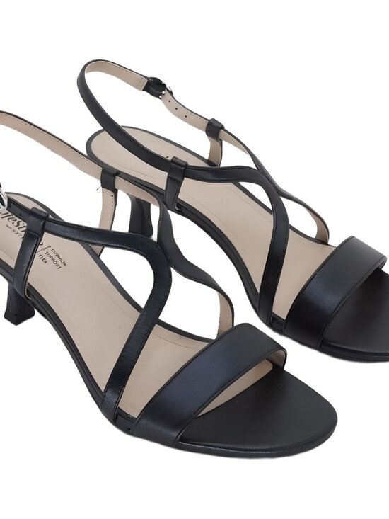 LifeStride Nolita Strappy Slingback Dress Heel Black Faux Leather Womens 9M - Picture 4 of 6